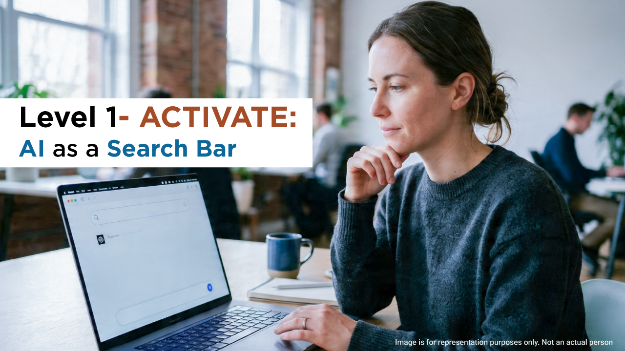 AI as a search bar level 1 maturity