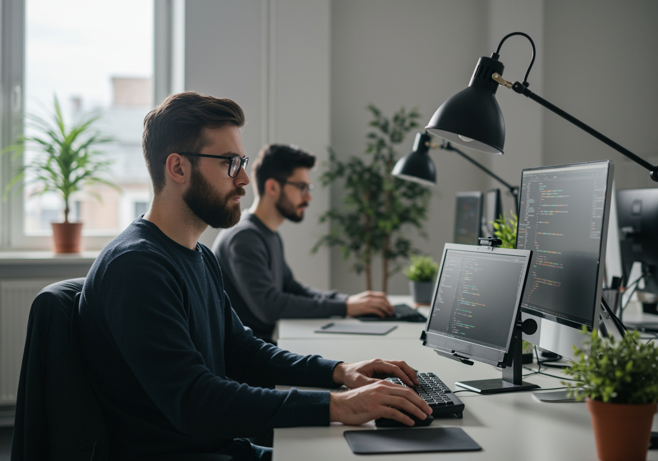 Team collaborating on AI assessment