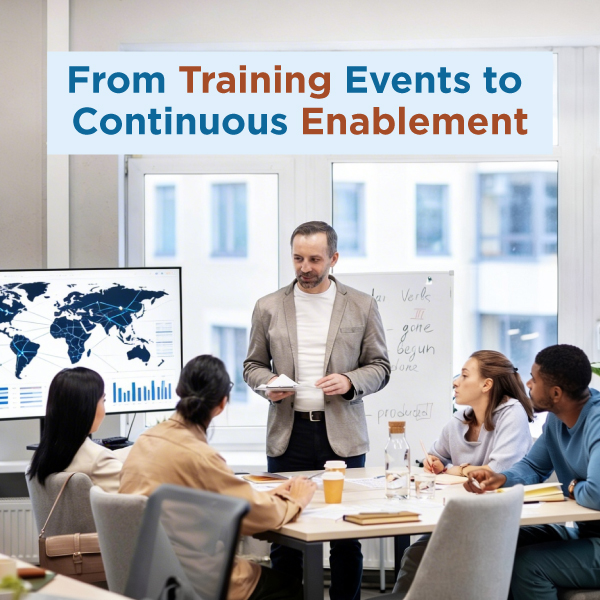 Continuous enablement vs training events